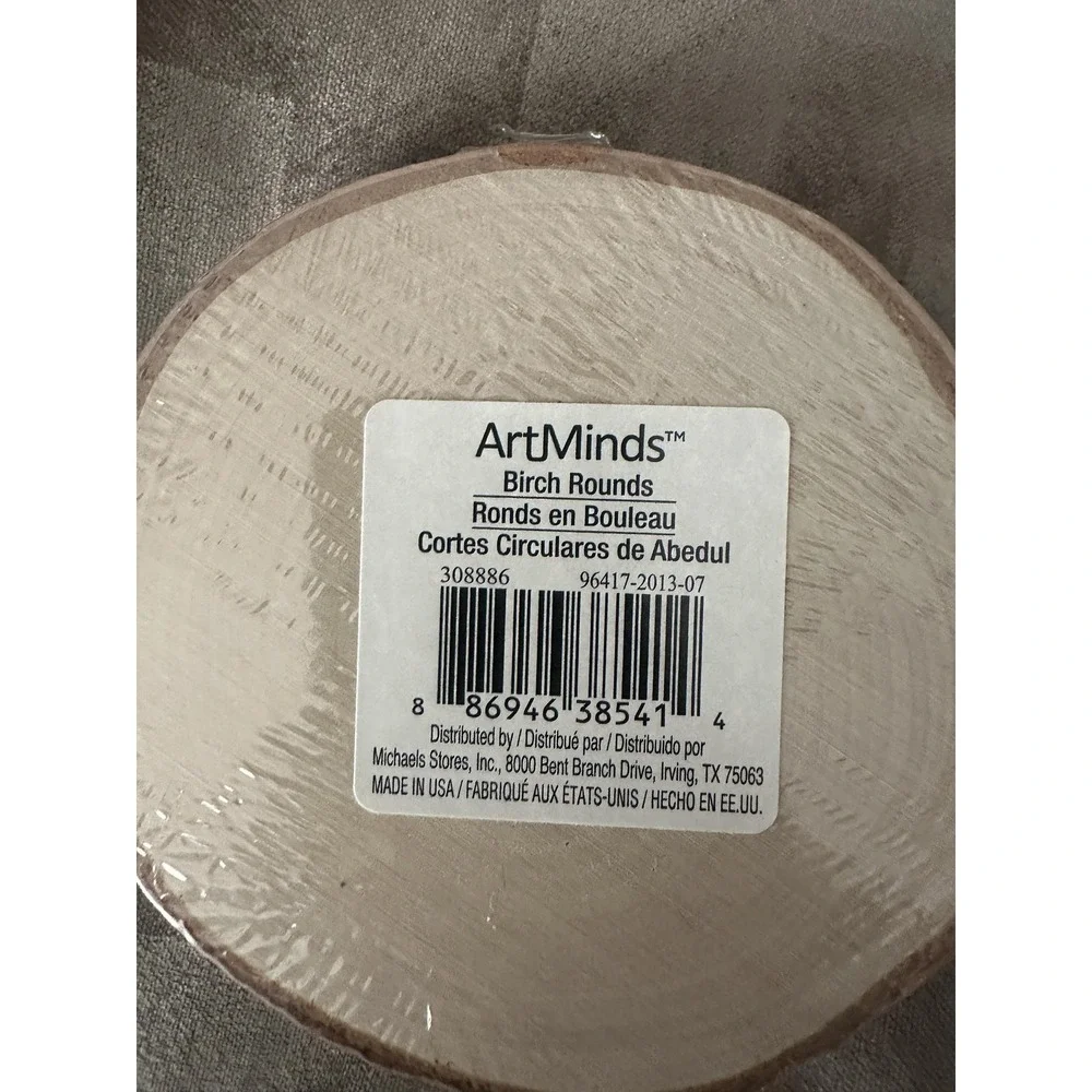 ArtMinds Birch Wood Rounds Slice Natural Unfinished Craft Decor Lot Of 6 USA - Picture 14 of 16